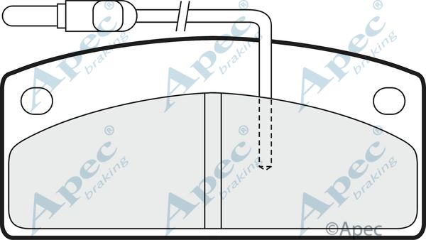 APEC BRAKING Комплект тормозных колодок, дисковый тормоз PAD1430